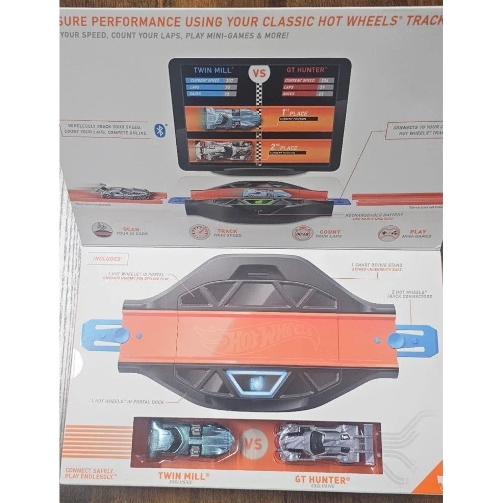Hot Wheels ID Race Portal Smart Track System Plus 2 Cars New/Sealed!